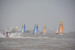 Yai multiclass sailing championship 2022 (in-mdl cup).The participants from Indian Navy's Sailing and Windsurfing teams