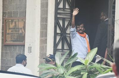 Sanjay Raut reaches ED office for money-laundering probe. Accompanied by a large number of supporters and a legal team,
