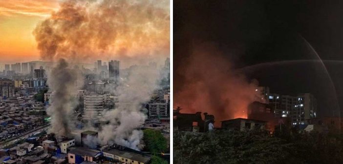 Mumbai: Massive fire in Kamla Nagar in Dharavi, no casualties